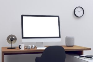 A tidy desk workspace.